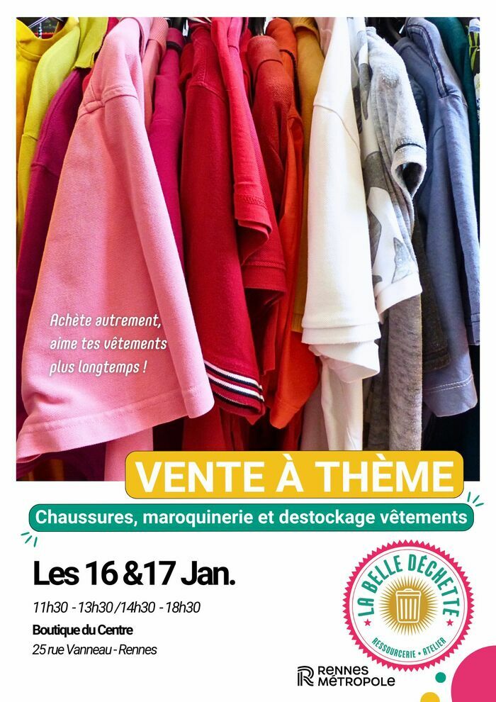 Vente spéciale – Chaussures et maroquinerie + destockage vêtements La boutique du Centre (La Belle Déchette) Rennes