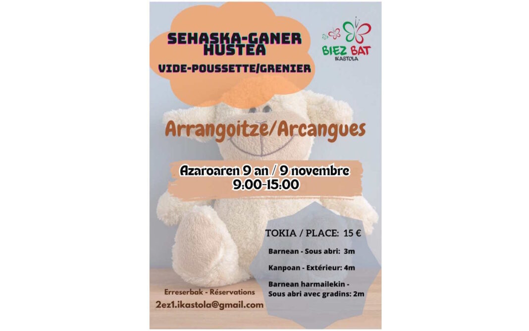 Vide poussette/greniers,  Arcangues
