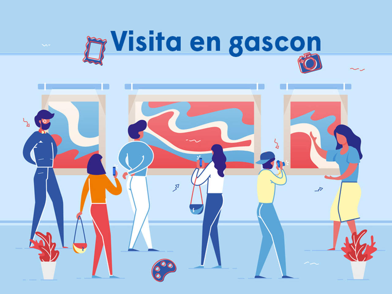 Visite en langue gasconne de l'exposition La part du feu de Claire Forgeot