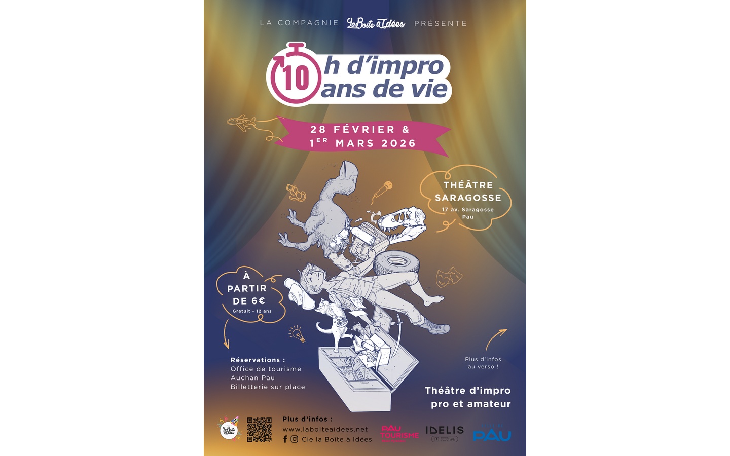 10h d’impro pour 10 ans de vie 17 Avenue de Saragosse Pau 2026-02-28 10h d'impro pour 10 ans de vie