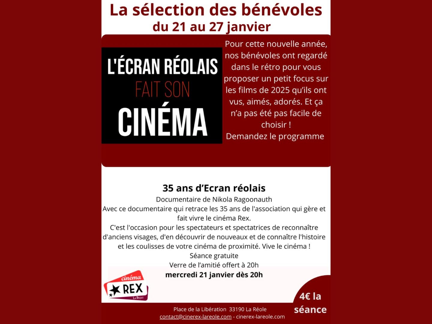 35 ans d’Ecran réolais