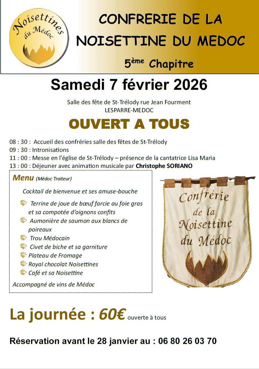 5ème Chapitre de la Confrérie de la Noisettine du Médoc