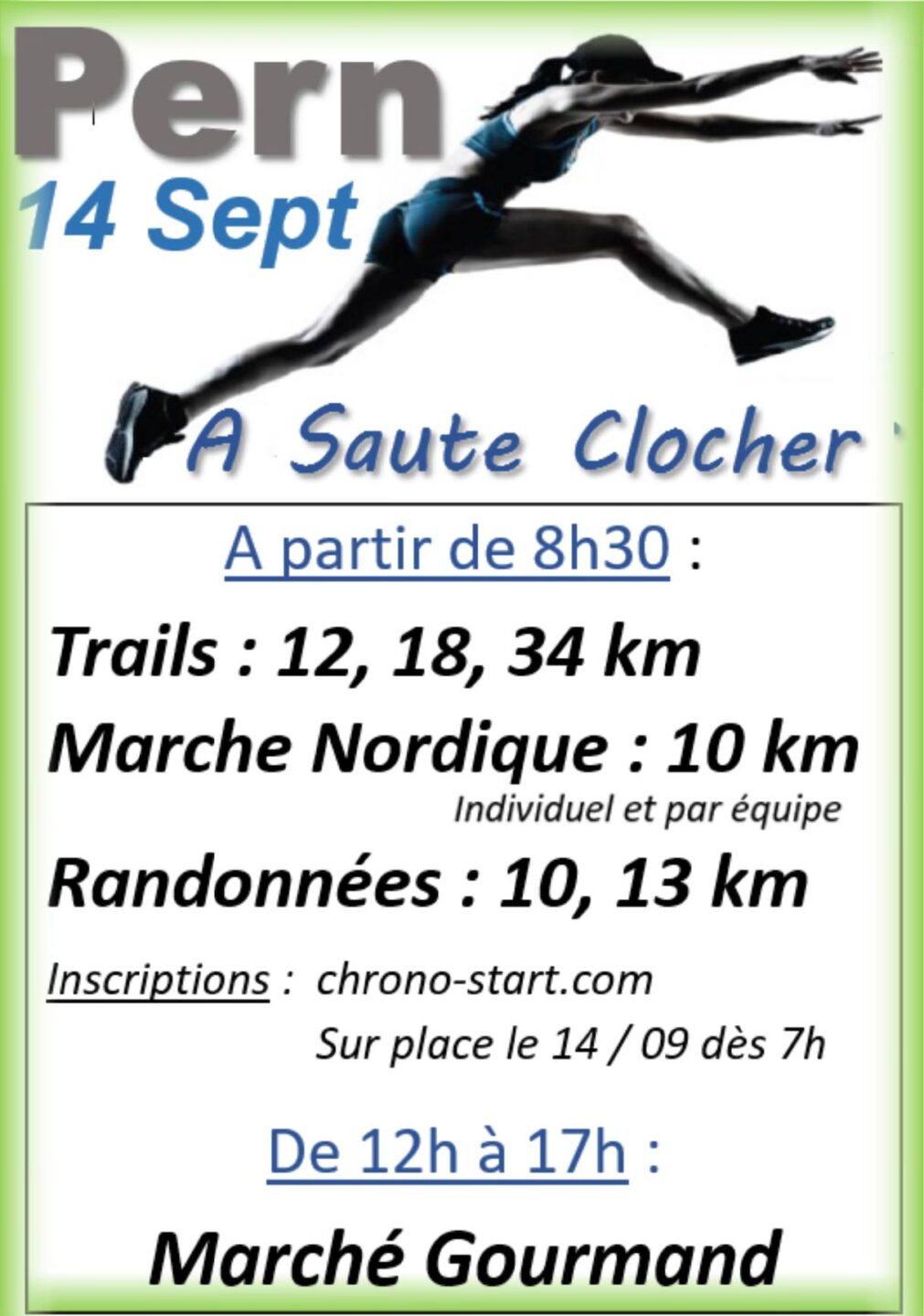 A Saute Clocher Course à Pied et marché gourmand