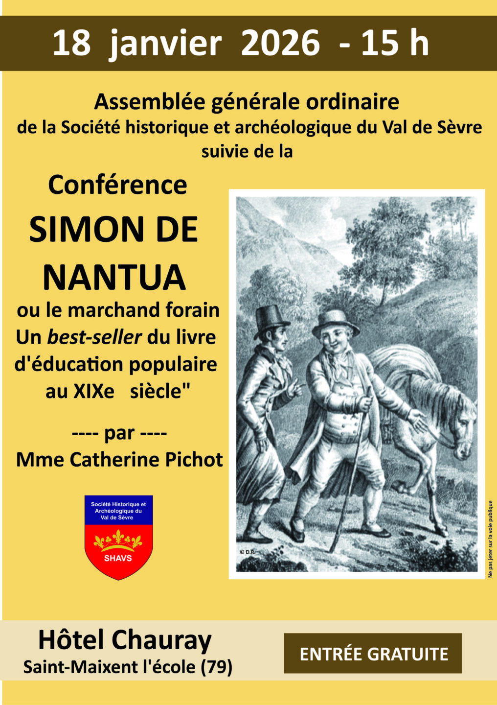 AG et Conférence Simon de Nantua ou le marchand forain