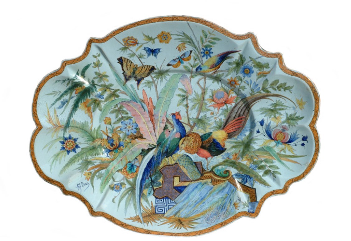 Pièce attribuée à Alfred Beau (faïence)