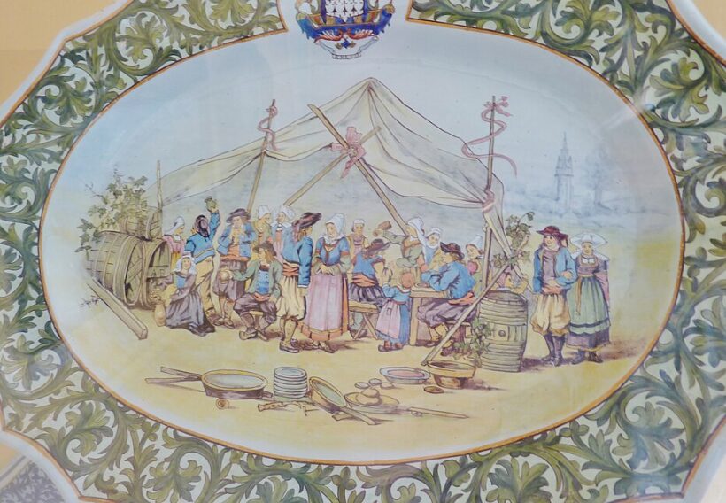 Décor sur faïence attribué à Alfred Beau