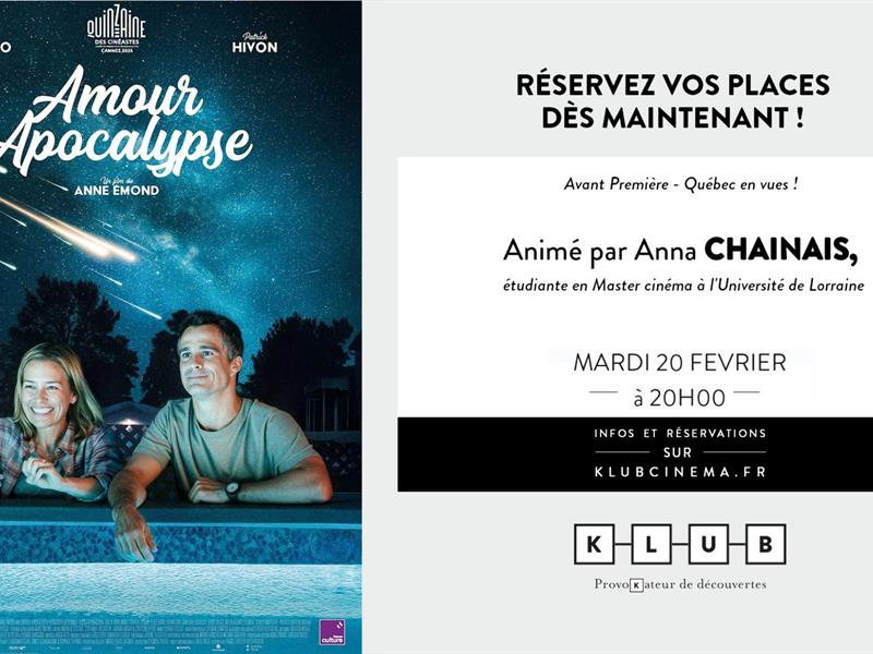 Amour Apocalypse (ciné-club)