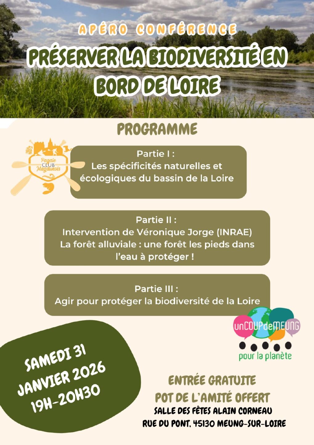 Apéro-conférence Préserver la biodiversité en bord de Loire