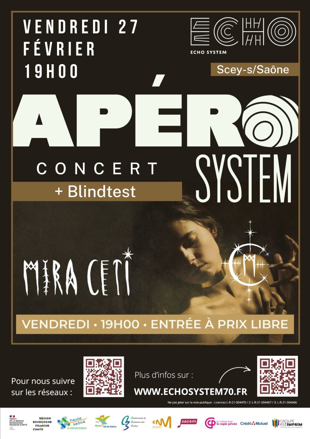 Apéro System Blindtest + concert Mira Ceti