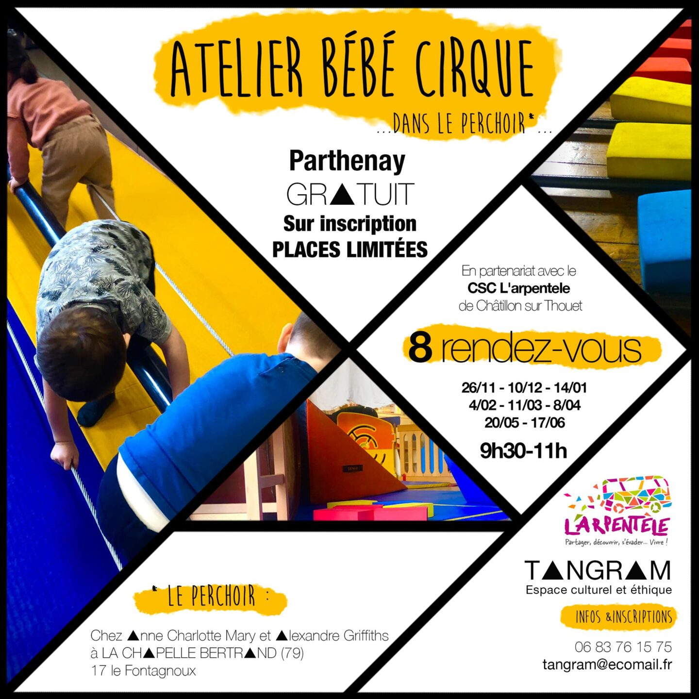 Atelier bébé cirque La Chapelle-Bertrand
