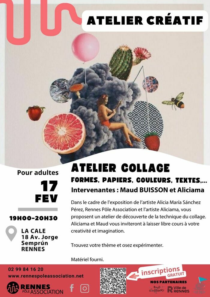 Atelier collage La Cale - Maison du projet Rennes