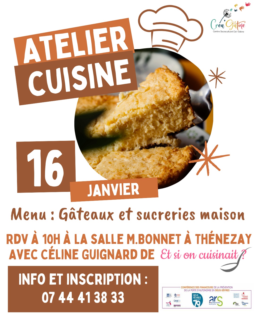 Atelier cuisine réalisation de gâteaux et de sucreries maison