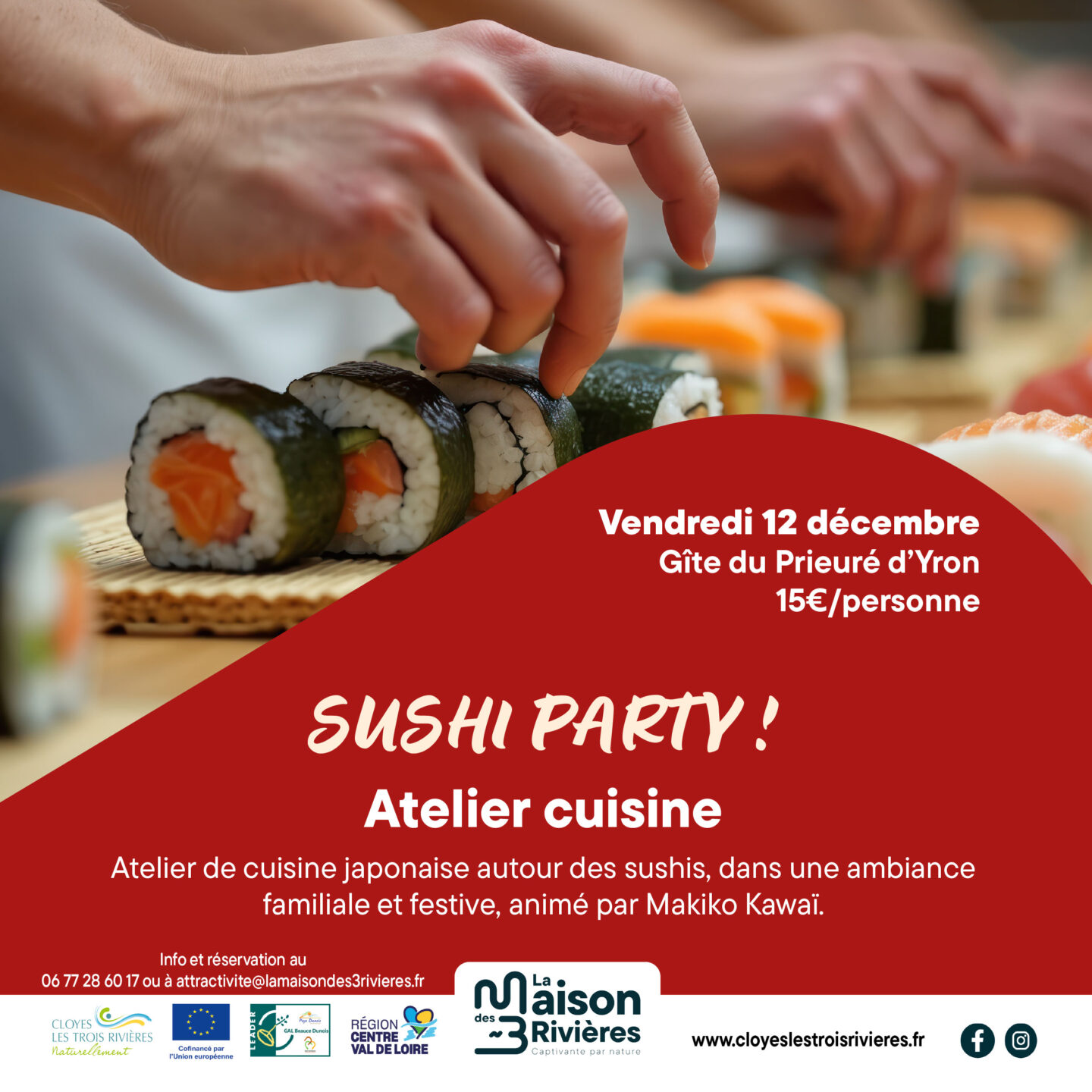 Atelier cuisine Sushi Party