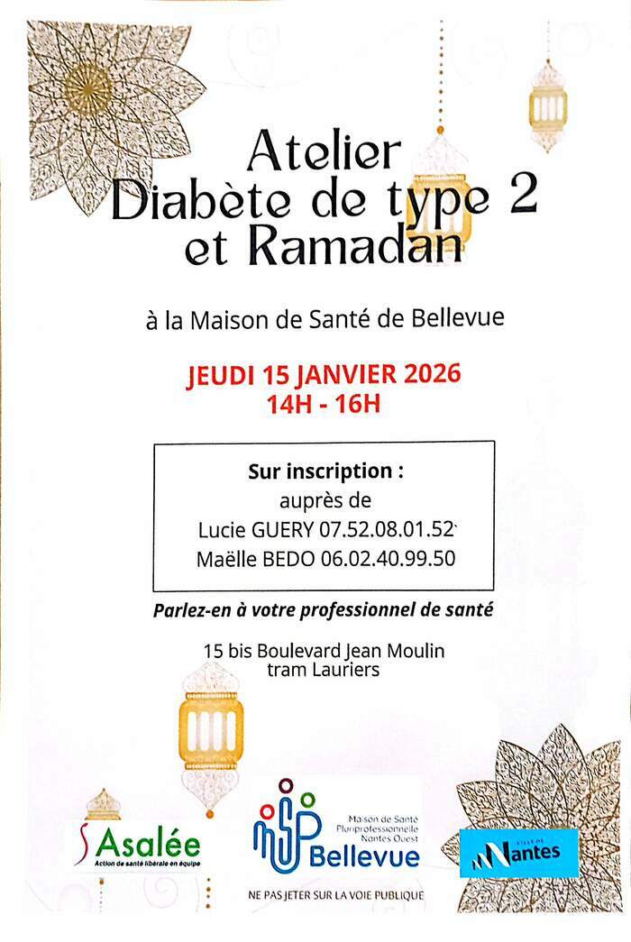 Atelier Diabète et Ramadan Maison médicale de Bellevue