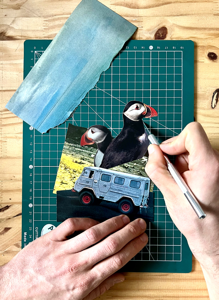 Atelier d'illustration en collage Le 20 mille