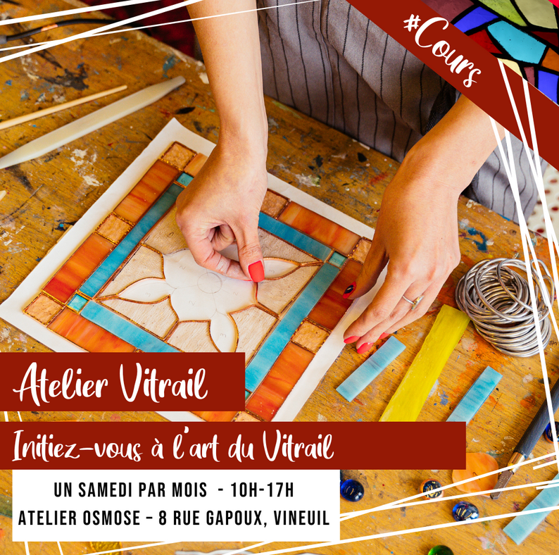 Atelier d'initiation au vitrail aux Greniers de Vineuil