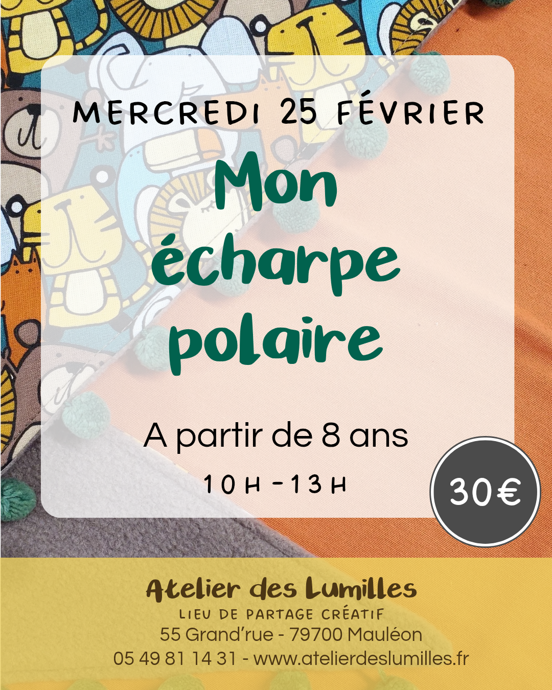 Atelier Echarpe à pompons