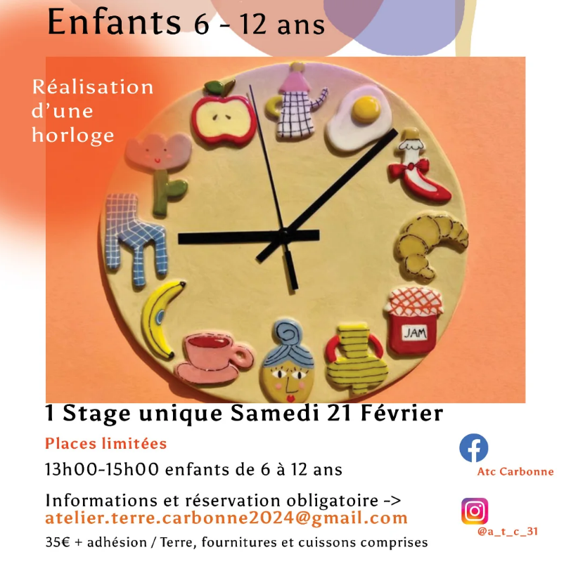 ATELIER ENFANT CRÉATION D'HORLOGE