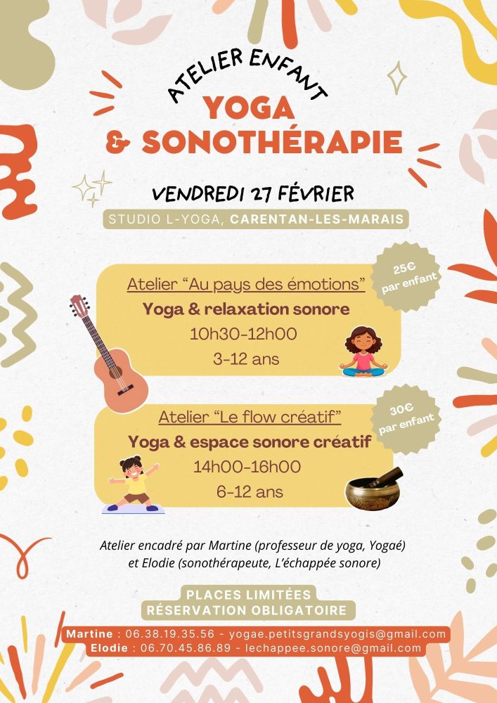 Atelier enfant yoga & sonothérapie 4 Rue du Grand Valnoble Carentan-les-Marais 2026-02-27 Atelier enfant yoga & sonothérapie