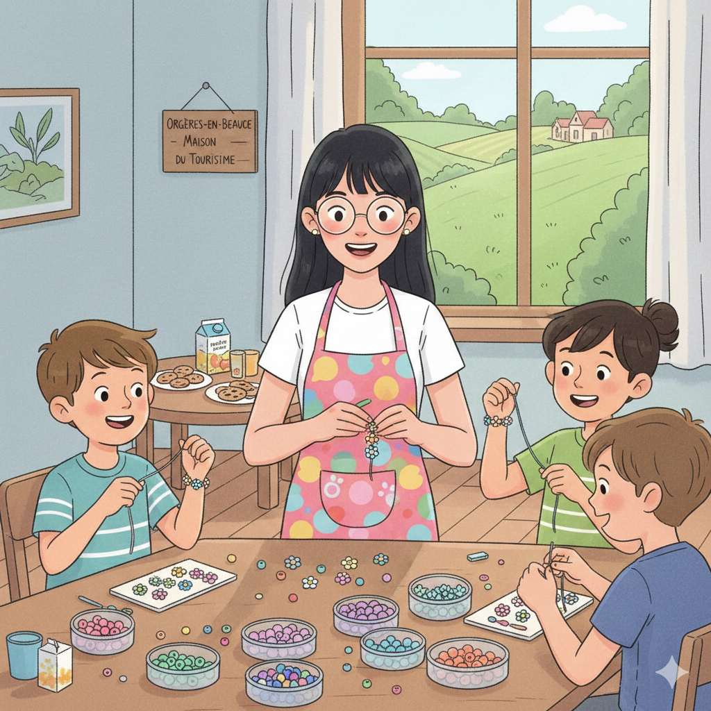 Atelier enfants Les p’tits vacanciers Bracelets de perle