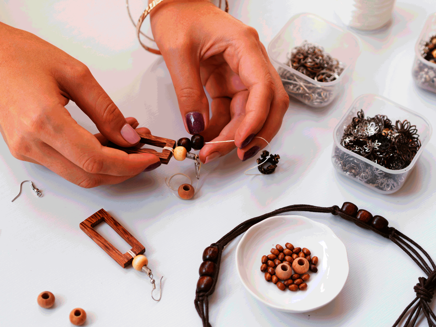 Atelier Fablab Boucles d'oreilles en bois