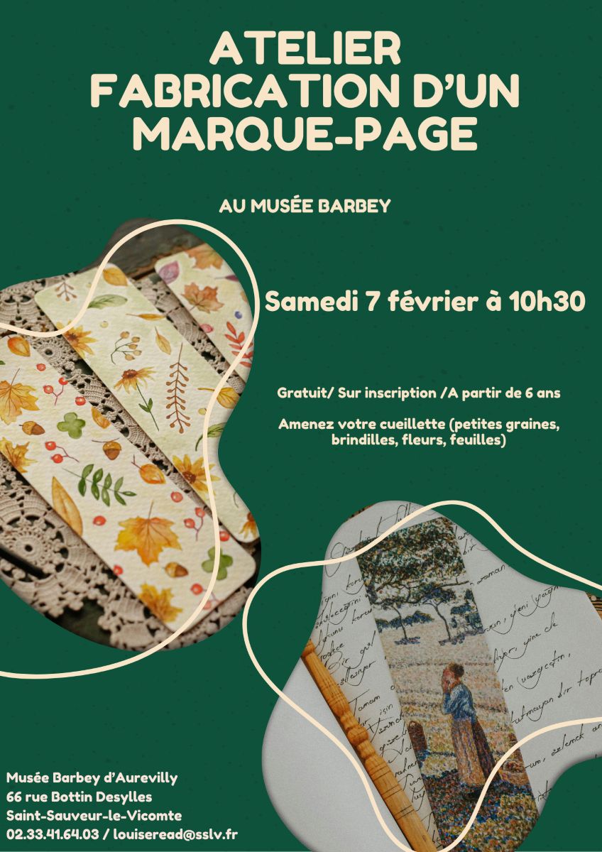 Atelier fabrication d'un marque-page