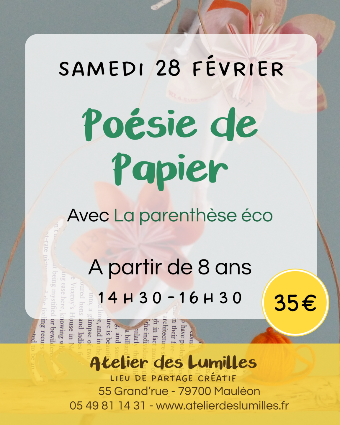Atelier Poésie de papier