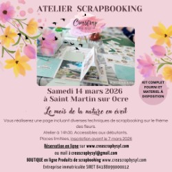 Atelier Scrapbooking le mois de la nature en éveil