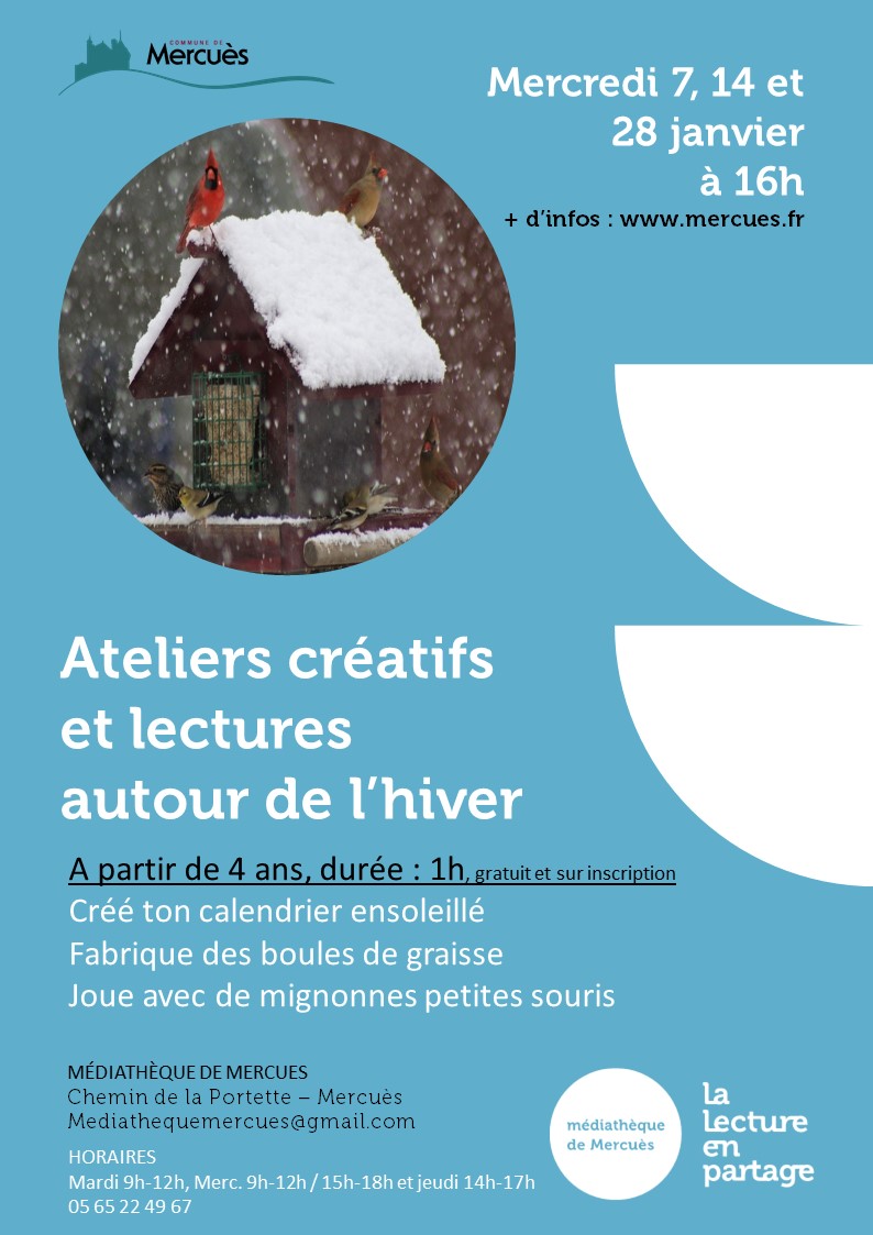 Ateliers créatifs et lectures autour de l'hiver