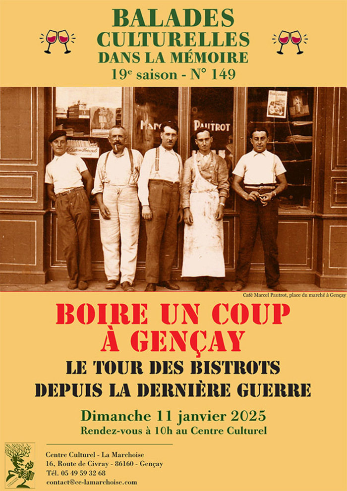 Balade culturelle Centre Culturel La Marchoise Gençay