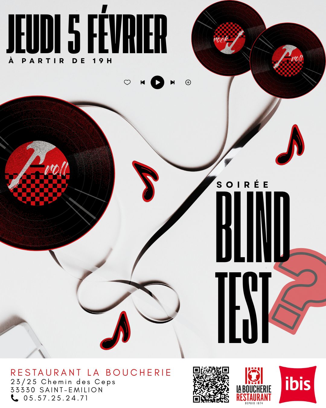 Blind Test musical au Restaurant La Boucherie