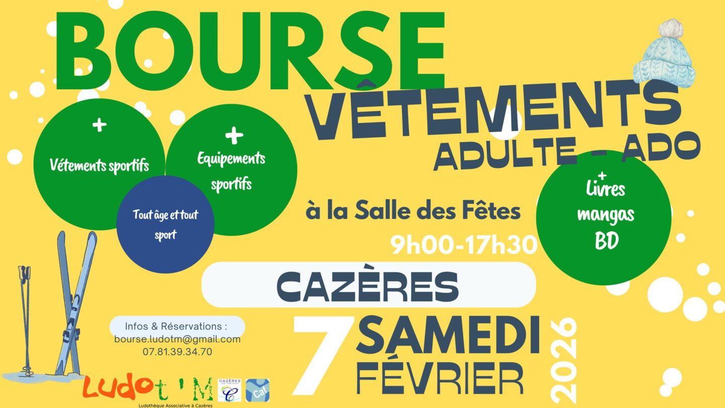 BOURSE AUX VÊTEMENTS ADULTES & ADO