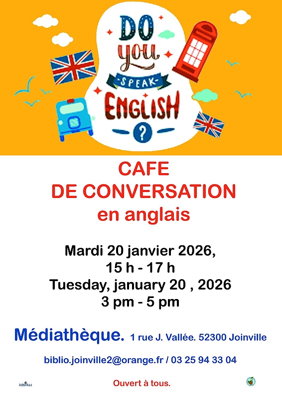 café de conversation en anglais