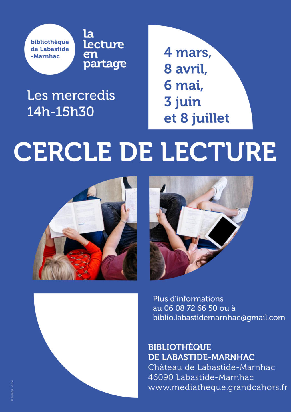 Cercle de lecture à la bibliothèque de Labastide-Marnhac