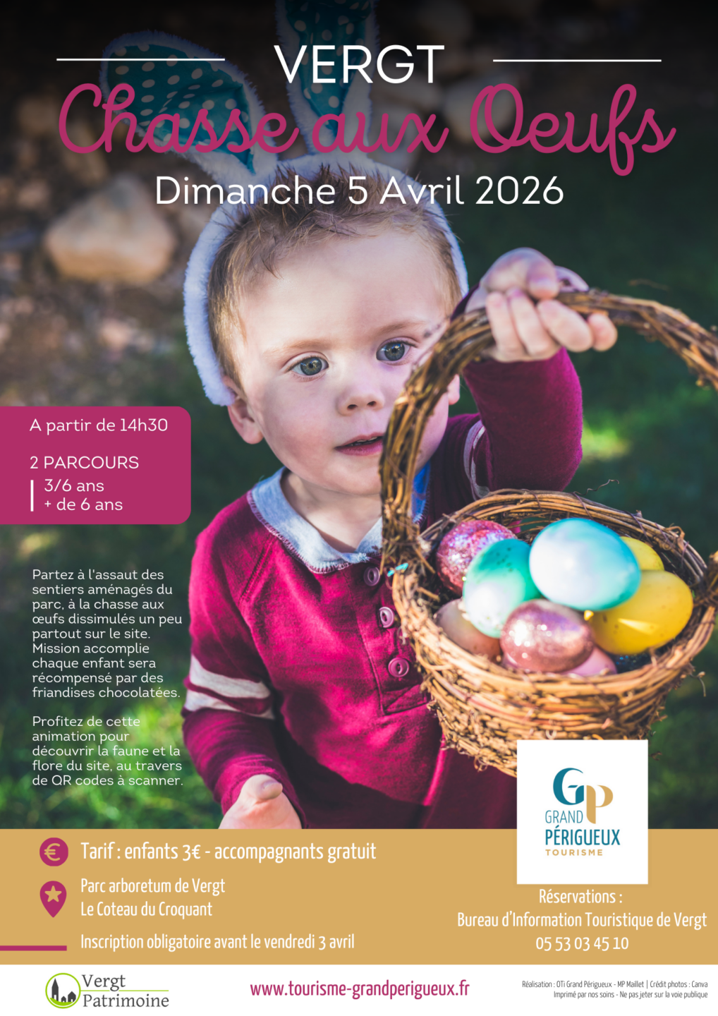 Chasse au oeufs Parc arboretum de Vergt