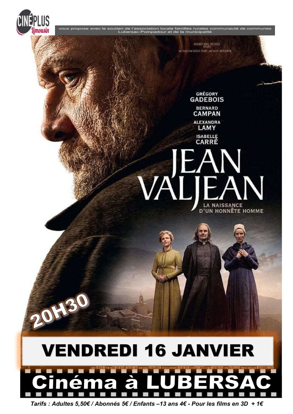 Cinéma à Lubersac Jean Valjean