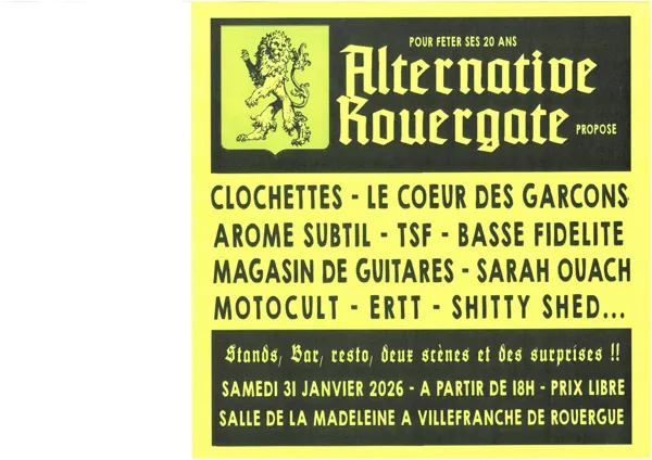 Concert 20 ans Alternative Rouergate