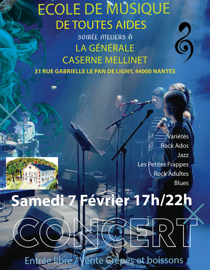Concert de l'Ecole de Musique de Toutes Aides Caserne Mellinet/La Générale