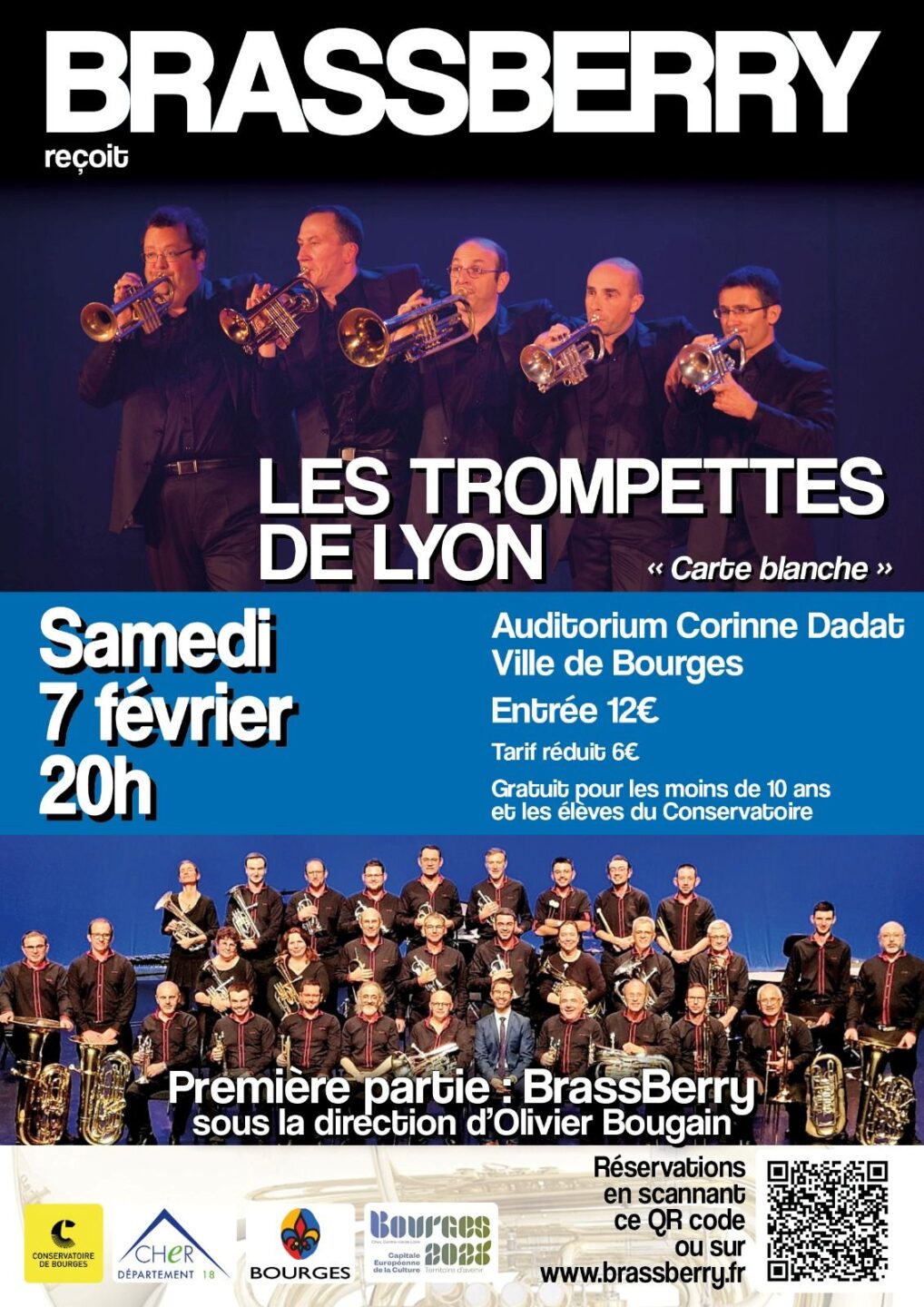 Concert du Brassberry et des Trompettes de Lyon