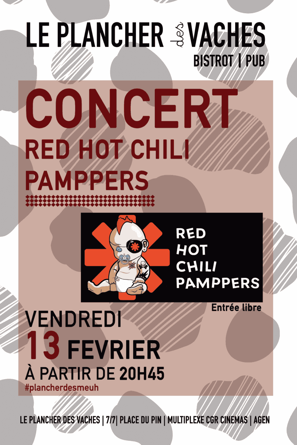 Concert Red Hot Chili Pampers