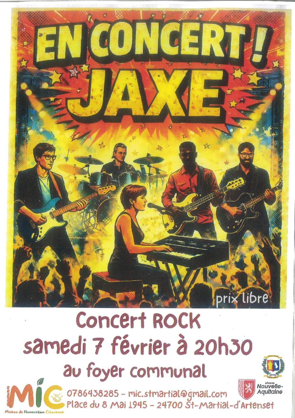 Concert Rock avec Jaxe