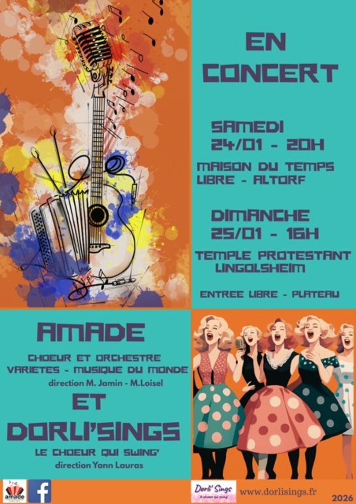Concerts de Dolri'Sings et de l'Amade Altorf Molsheim