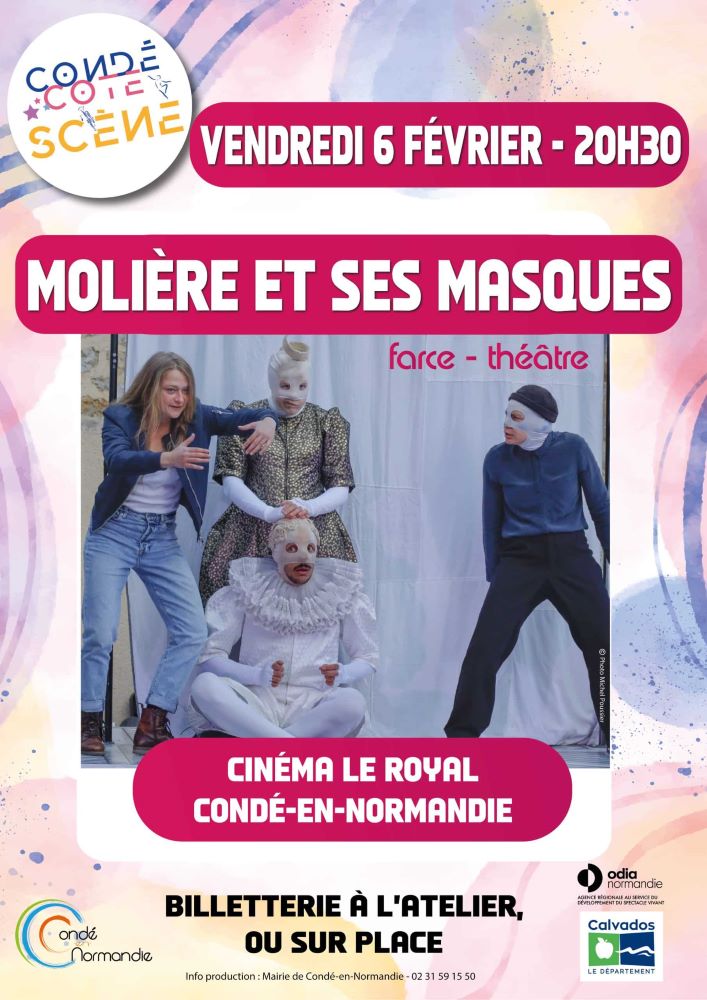 Condé Côté Scène 2025-2026 pièce de théâtre Molière et ses masques