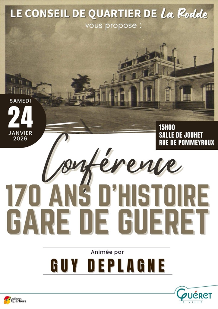Conférence 170 ans d'histoire de la gare de Guéret
