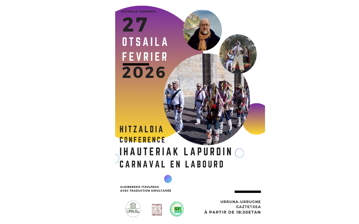 Conférence de Thierry Truffaut sur le carnaval au Pays Basque