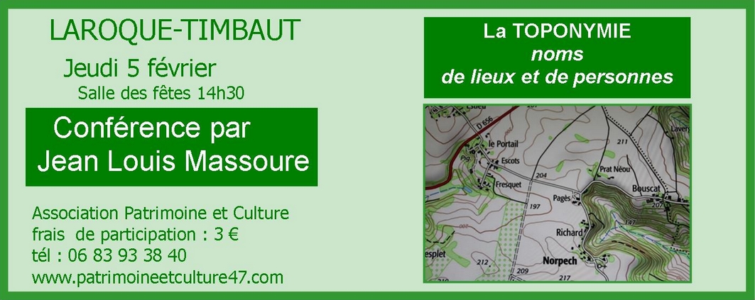 Conférence La Toponymie