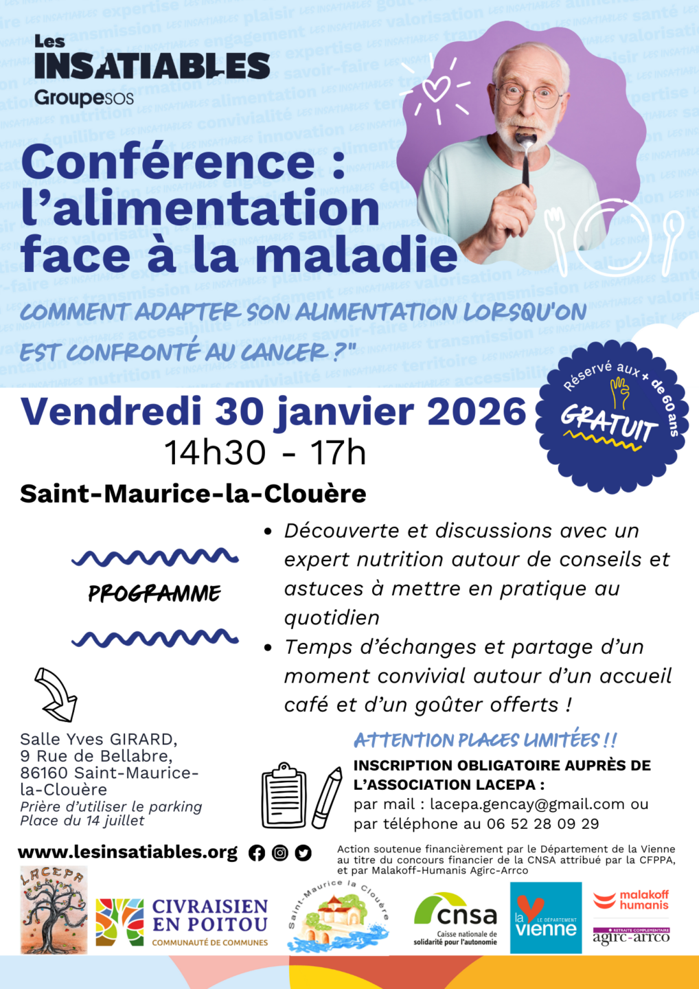 Conférence l'alimentation face à la maladie.