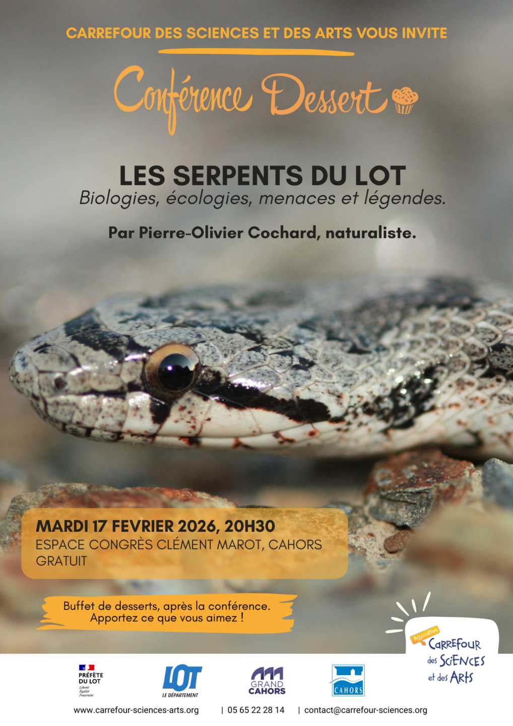 Conférence Les serpents du Lot