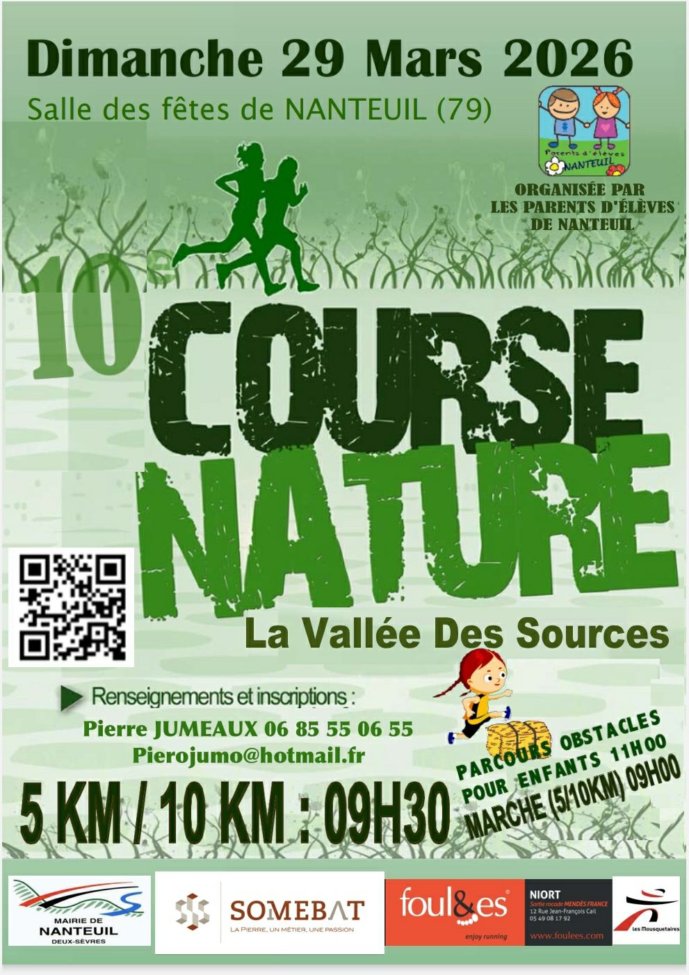Course Nature La Vallée des sources Salle des fêtes Nanteuil 2026-03-29 Course Nature La Vallée des sources