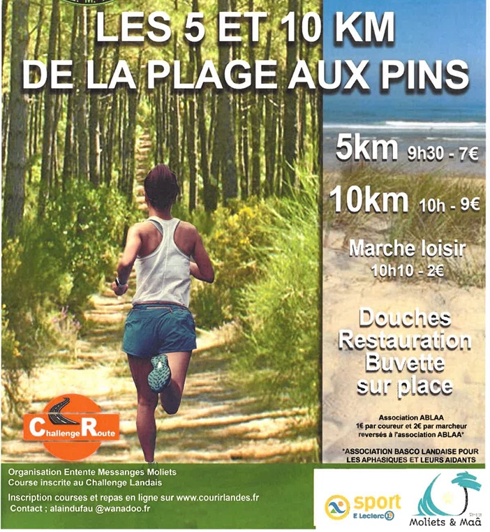 Course pédestre de la plage aux pins